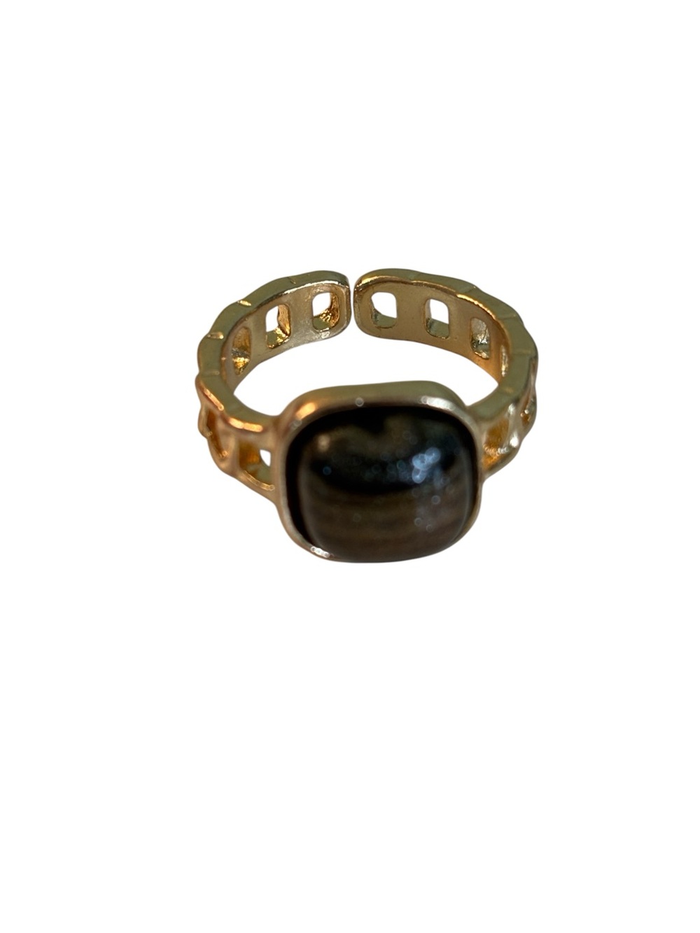 Three Distinct Modern Mixed Metal Statement Rings. Adjustable. - Picture 3 of 4